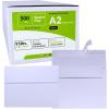 500 Pcs White A7 Invitation Envelopes 5 1/4 x 7 1/4 Square Flap Envelopes Self Seal 95lb for Wedding Shower Birthday Bussiness Graduation Mailing Invitation Announcement 5 x 7 Greeting Cards Photos(A2)