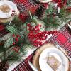 6′ Long Christmas Artificial Pine Needle Garland Wired Rustic Twig Vine Birch with Assorted Faux Red Berries Eucalyptus Leaves Natural Pine Cones Fir Sprigs Holiday Season Winter Decor