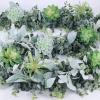6′ Long Faux Mixed Eucalyptus Leaves and Lamb’s Ear Leaves Garland with 8 Pcs Artificial Succulents for Farmhouse Wedding Arch Backdrop Table Runner Centerpiece Mantel Indoor Outdoor Greenery Decor
