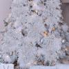 6 Pack Snowy Artificial Cedar Picks Stems Frosted Faux Cedar Spray Christmas Cedar Greenery Branches for Holiday Season Floral Arrangement Centerpiece Winter Wedding Decorations 20″ Tall(Silver)