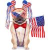 Bulk Patriotic Red White Blue Novelty Jewelry Assortment Patriotic Party Favors Supplies Head Bopper Necklaces Bracelet Glasses Tattoo Stickers for 4th of July Independence Day Memorial Day Parades