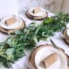 Fake Greenery Garlands Artificial Silver Dollar Eucalyptus Garland in Grey Green and Willow Twigs Garland Intertwined Together for Rustic Wedding Arch Swag Doorways Table Runner Decoration