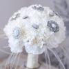 Supla 100 Pack Artificial Carnation Flowers Picks Bulk White Carnations Stems Silk Carnation Flower Heads with Wired Stems 3.5″ x 7.9″ (WXH) Floral Arrangement DIY Wreaths
