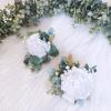 Supla 100 Pack Artificial Carnation Flowers Picks Bulk White Carnations Stems Silk Carnation Flower Heads with Wired Stems 3.5″ x 7.9″ (WXH) Floral Arrangement DIY Wreaths