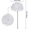 Supla 100 Pack Artificial Carnation Flowers Picks Bulk White Carnations Stems Silk Carnation Flower Heads with Wired Stems 3.5″ x 7.9″ (WXH) Floral Arrangement DIY Wreaths