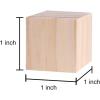 Supla 120pcs 1 inch Natural Solid Cube Wooden Unfinished Craft Wood Blocks Wood Cubes for DIY Craft Gifts (120pcs)(120pcs)