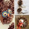 Supla 30 Pcs Christmas Hanging Real Preserved Pine Cones Ornaments 2″-3″ Tall Christmas Tree Hanging Pinecone Ornaments