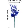 Winlyn 12 Pcs Christmas Artificial Pine Branches White Glittered Pine Needles with Pinecone and Berries Christmas Floral Picks 14.2″ for White Christmas Tree Wreath Swag Holiday Winter Wedding Bouquet(Blue)