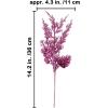 Winlyn 12 Pcs Christmas Artificial Pine Branches White Glittered Pine Needles with Pinecone and Berries Christmas Floral Picks 14.2″ for White Christmas Tree Wreath Swag Holiday Winter Wedding Bouquet(Pink)