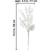 Winlyn 12 Pcs Christmas Artificial Pine Branches White Glittered Pine Needles with Pinecone and Berries Christmas Floral Picks 14.2″ for White Christmas Tree Wreath Swag Holiday Winter Wedding Bouquet(White)
