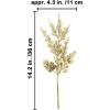 Winlyn 12 Pcs Christmas Artificial Pine Branches White Glittered Pine Needles with Pinecone and Berries Christmas Floral Picks 14.2″ for White Christmas Tree Wreath Swag Holiday Winter Wedding Bouquet(Champagne)