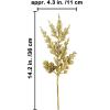 Winlyn 12 Pcs Christmas Artificial Pine Branches White Glittered Pine Needles with Pinecone and Berries Christmas Floral Picks 14.2″ for White Christmas Tree Wreath Swag Holiday Winter Wedding Bouquet(Gold)