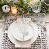Winlyn 12 Pcs Christmas Artificial Pine Branches White Glittered Pine Needles with Pinecone and Berries Christmas Floral Picks 14.2″ for White Christmas Tree Wreath Swag Holiday Winter Wedding Bouquet(White)