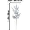 Winlyn 12 Pcs Christmas Artificial Pine Branches White Glittered Pine Needles with Pinecone and Berries Christmas Floral Picks 14.2″ for White Christmas Tree Wreath Swag Holiday Winter Wedding Bouquet(Silver)