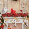 Winlyn 12 Pcs Christmas Artificial Pine Branches White Glittered Pine Needles with Pinecone and Berries Christmas Floral Picks 14.2″ for White Christmas Tree Wreath Swag Holiday Winter Wedding Bouquet(Red)