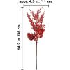 Winlyn 12 Pcs Christmas Artificial Pine Branches White Glittered Pine Needles with Pinecone and Berries Christmas Floral Picks 14.2″ for White Christmas Tree Wreath Swag Holiday Winter Wedding Bouquet(Red)