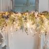 Winlyn 12 Pcs Christmas Artificial Pine Branches White Glittered Pine Needles with Pinecone and Berries Christmas Floral Picks 14.2″ for White Christmas Tree Wreath Swag Holiday Winter Wedding Bouquet(Gold)