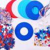 Winlyn 12 Sets 4th of July Craft Kits Patriotic Crafts DIY Patriotic Wreath Signs Ornaments Decorations Art Sets Red White Blue Star USA Flag Pinwheel Foam Stickers Arts and Crafts for Kids Activities