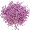 Winlyn 15 Pcs Silver Glitter Artificial Cedar Sprigs Picks Faux Cedar Branches Stems Christmas Tree Picks Sprays 15.4″ H for Silver Christmas Tree Wreath Swag Winter Wedding Bouquet Centerpiece Décor(Pink)