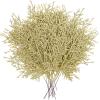 Winlyn 15 Pcs Silver Glitter Artificial Cedar Sprigs Picks Faux Cedar Branches Stems Christmas Tree Picks Sprays 15.4″ H for Silver Christmas Tree Wreath Swag Winter Wedding Bouquet Centerpiece Décor(Champagne)