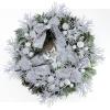 Winlyn 15 Pcs Silver Glitter Artificial Cedar Sprigs Picks Faux Cedar Branches Stems Christmas Tree Picks Sprays 15.4″ H for Silver Christmas Tree Wreath Swag Winter Wedding Bouquet Centerpiece Décor(Silver)
