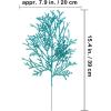 Winlyn 15 Pcs Silver Glitter Artificial Cedar Sprigs Picks Faux Cedar Branches Stems Christmas Tree Picks Sprays 15.4″ H for Silver Christmas Tree Wreath Swag Winter Wedding Bouquet Centerpiece Décor(Teal)