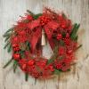 Winlyn 15 Pcs Silver Glitter Artificial Cedar Sprigs Picks Faux Cedar Branches Stems Christmas Tree Picks Sprays 15.4″ H for Silver Christmas Tree Wreath Swag Winter Wedding Bouquet Centerpiece Décor(Red)