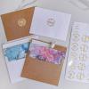 Winlyn 150 Sets Bulk Blank Thank You Cards with Envelopes Stickers Assortment 6 Designs of Watercolor Marbling Thank You Greeting Cards Note Cards for Wedding Baby Bridal Shower Birthday All Occasions