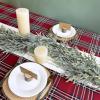 Winlyn 2 Pack Frosted Artificial Christmas Pine Garland with Pine Cones Winter Greenery Garland 6′ L for Christmas Winter Seasonal Holiday Wedding Table Runner Centerpiece Mantel Tree Decorations