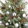 Winlyn 20 Pcs Christmas Natural Pine Cone Picks Rustic Spruce Pine Cones 5.9″ Christmas Tree Decorations Hanging Pinecones for Christmas Tree Wreath Garland Holiday Party Table Centerpiece Crafts(Natural)