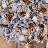 Winlyn 20 Pcs Natural Pine Cone Picks Christmas Pinecone Sprays Pinecones Ornaments with Wired Stems 6.9″ Tall for Rustic Christmas Tree Party Floral Arrangements Wreath Crafts Holiday Décor(Gold)