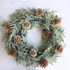 Winlyn 20 Pcs Natural Pine Cone Picks Christmas Pinecone Sprays Pinecones Ornaments with Wired Stems 6.9″ Tall for Rustic Christmas Tree Party Floral Arrangements Wreath Crafts Holiday Décor(Gold)