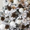 Winlyn 20 Pcs Natural Pine Cone Picks Christmas Pinecone Sprays Pinecones Ornaments with Wired Stems 6.9″ Tall for Rustic Christmas Tree Party Floral Arrangements Wreath Crafts Holiday Décor(Natural)