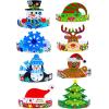 Winlyn 24 Sets Christmas Craft Kits Winter Crafts DIY Christmas Headbands Craft Kits Snowflake Christmas Tree Foam Stickers Arts and Crafts for Kids Holiday Home Classroom Art Activities Party Favors