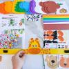 Winlyn 24 Sets Jungle Animal Headbands Craft Kits Safari Crown Art Sets DIY Zoo Party Headbands Foam Stickers Arts and Crafts for Kids Jungle Safari Birthday Activities Party Favors Decorations