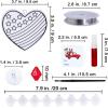 Winlyn 24 Sets Patriotic Suncatchers Ornaments Decorations DIY Window Paint Art Stickers Craft Kit USA Star Heart Sun Catchers for Kids Classroom 4th of July Activity Art Projects Party Favors
