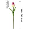 Winlyn 28 Pcs Multicolor Tulips Artificial Flowers Faux Tulip Stems Real Feel PU Tulips Easter Spring Wedding Bouquet Centerpiece Floral Arrangement Cemetery Table Décor 14″ Tall(Multi Color)