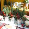 Winlyn 3 Pack Christmas Artificial Potted Plants Christmas Greenery Red Berry and Snowy Pinecone in Small Rustic Galvanized Metal Pot Farmhouse Centerpiece for Holiday Winter Home Tiered Tray Tabletop