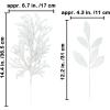 Winlyn 30 Pcs Christmas Artificial Leaf Sprays Cedar Picks Silver Glittered Christmas Tree Ornaments Winter Floral Stems for Sliver Christmas Tree Wreaths Centerpieces Holiday Wedding Decoration(White)