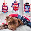 Winlyn 36 Sets 4th of July Craft Kits Patriotic Crafts DIY Owl Ornaments Decorations Art Sets Owl Shapes with Red White Blue USA Flag Patriotic Star Stickers for Kids Party Classroom Activities