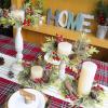 Winlyn 4 Pcs Artificial Frosted Cedar Pine Candle Rings Christmas Candle Holder Rings Wreaths Pine Cones Red Pip Berries Mini Window Mirror Wreaths 14.6″ Wide for Winter Holiday Table Farmhouse Décor(M)