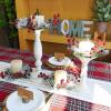 Winlyn 4 Pcs Artificial Frosted Cedar Pine Candle Rings Christmas Candle Holder Rings Wreaths Pine Cones Red Pip Berries Mini Window Mirror Wreaths 14.6″ Wide for Winter Holiday Table Farmhouse Décor(K)