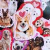 Winlyn 48 Sets Assorted Dogs Valentine’s Day Cards Scratch & Sniff Strawberry Scented Valentine Cards Cute Pet Love Cards with Envelopes Stickers Tattoos for Kids Party Favor Classroom Gift Exchange