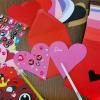 Winlyn 50 Sets DIY Paper Heart Cards and Envelopes Stickers 10 Styles of Blank Die-cut Heart Cardstock Note Cards with Assorted Hearts Stickers for Mother’s Day Valentine’s Day Greeting Love Gift