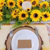 Winlyn 6′ Long Artificial Sunflower Garland Hanging Sunflower Vine Greenery Garland with 49 Pcs Sunflower Heads for Fall Autumn Holiday Wedding Arch Home Mantel Doorway Table Backdrop Decoration