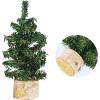 Winlyn 6 Pack Small Mini Artificial Christmas Trees Canadian Pine Tree with Wooden Base Small Tabletop Trees 13″ Tall for Holiday Party Christmas Village DIY Crafts Mantel Table Centerpiece Décor(6 Inch)