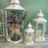 Winlyn 8 Pcs Snowy Natural Pinecone Picks Sprays Christmas Picks Spruce Pine Cones Branches Ornaments 14″ Tall for Christmas Tree Rustic Floral Arrangements Wreath Holiday Centerpiece Winter Décor