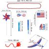 Winlyn Bulk Patriotic Party Favors Toy Jewelry Assortments American USA Flag Beaded Necklaces Tattoo Sunglasses Pinwheels Red White Blue for 4th of July Memorial Day Kids Classroom Rewards Prizes