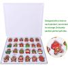 Winlyn Set of 24 Christmas Hanging Gingerbread Tree Ornaments Bulk Clay Figurine Ornaments Gingerbread Family Dolls Gingerman Ornaments for Gift Holiday Stocking Stuffers Tree Wreath Mantel Decor