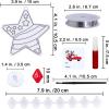 Winyn 24 Sets Patriotic Suncatchers Ornaments Decorations DIY Window Paint Art Stickers Craft Kit American Star Heart Sun Catchers for Kids Classroom 4th of July Activity Art Projects Party Favors